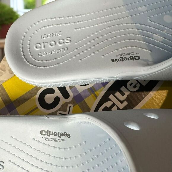 New Crocs x Clueless "The Tai" Slide – Mineral Blue – Women’s 10 / Men’s 8 – Box - Picture 7 of 11